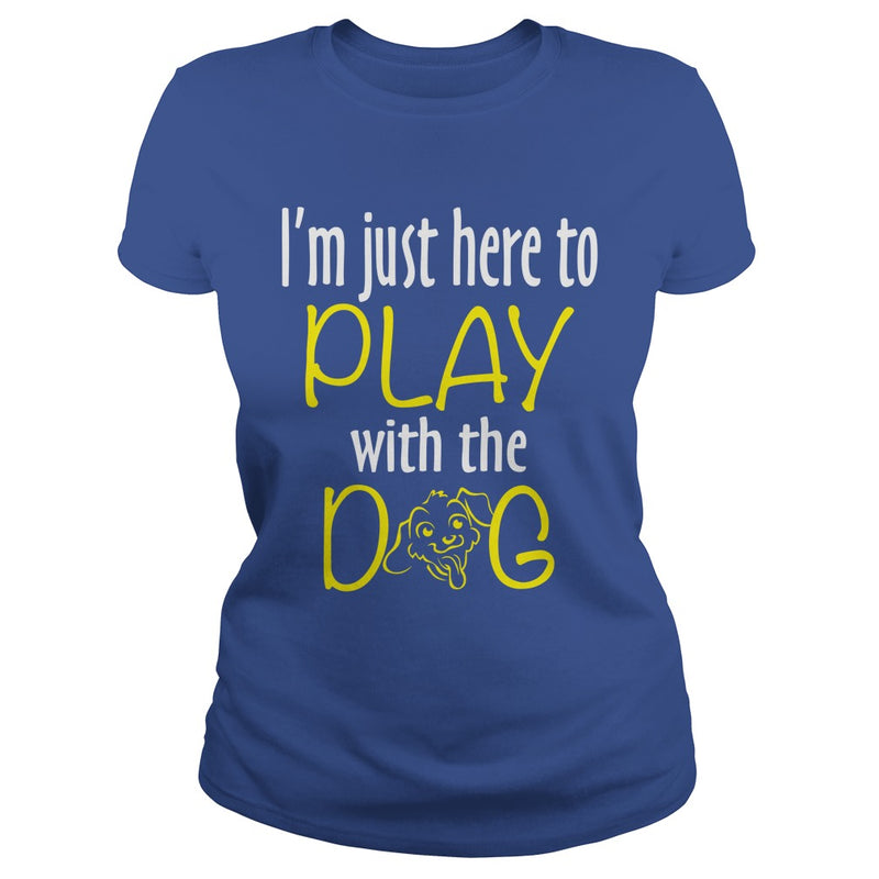 Here to play with dog