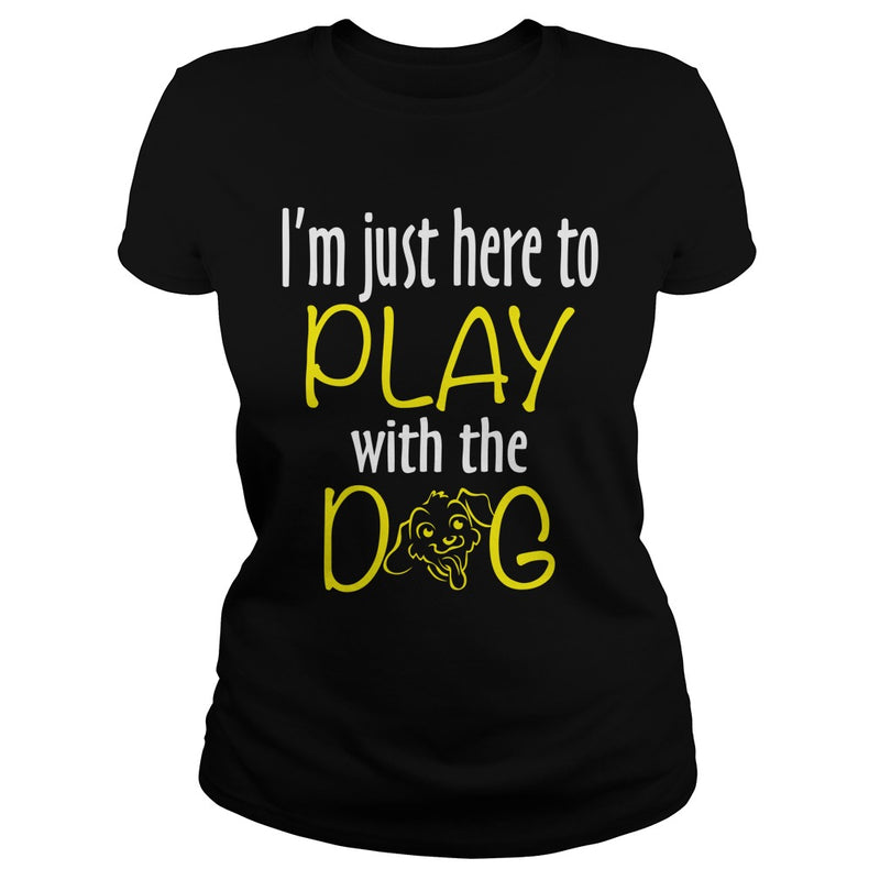 Here to play with dog