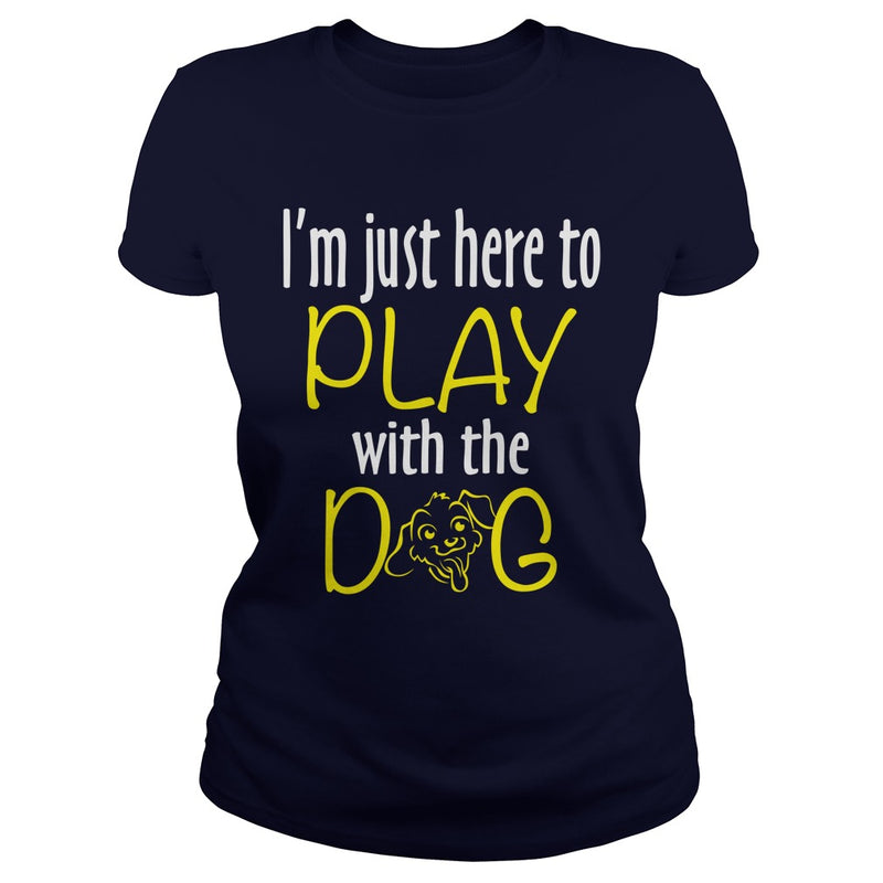 Here to play with dog