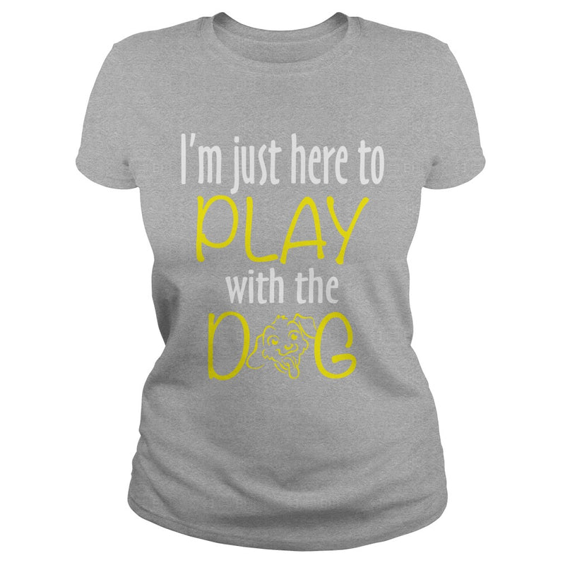 Here to play with dog