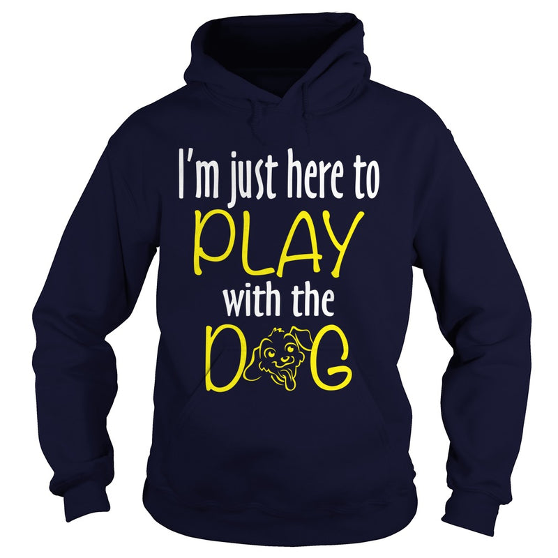Here to play with dog