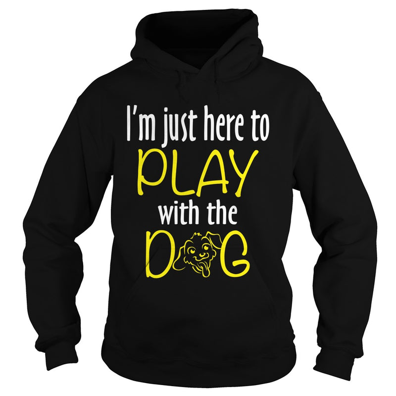 Here to play with dog