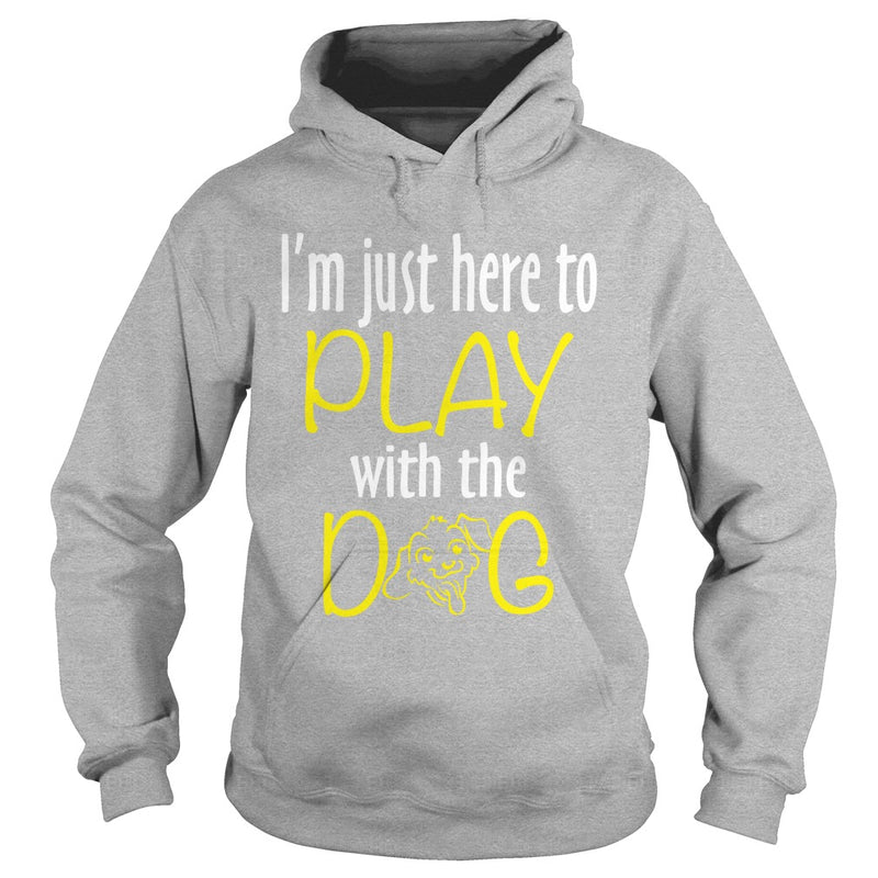 Here to play with dog