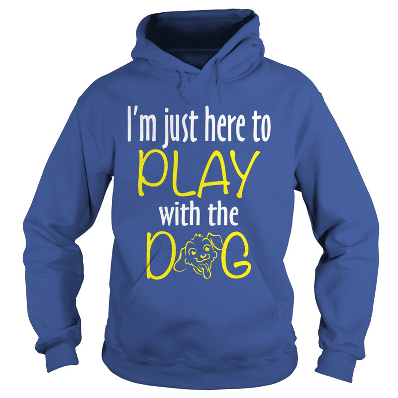 Here to play with dog