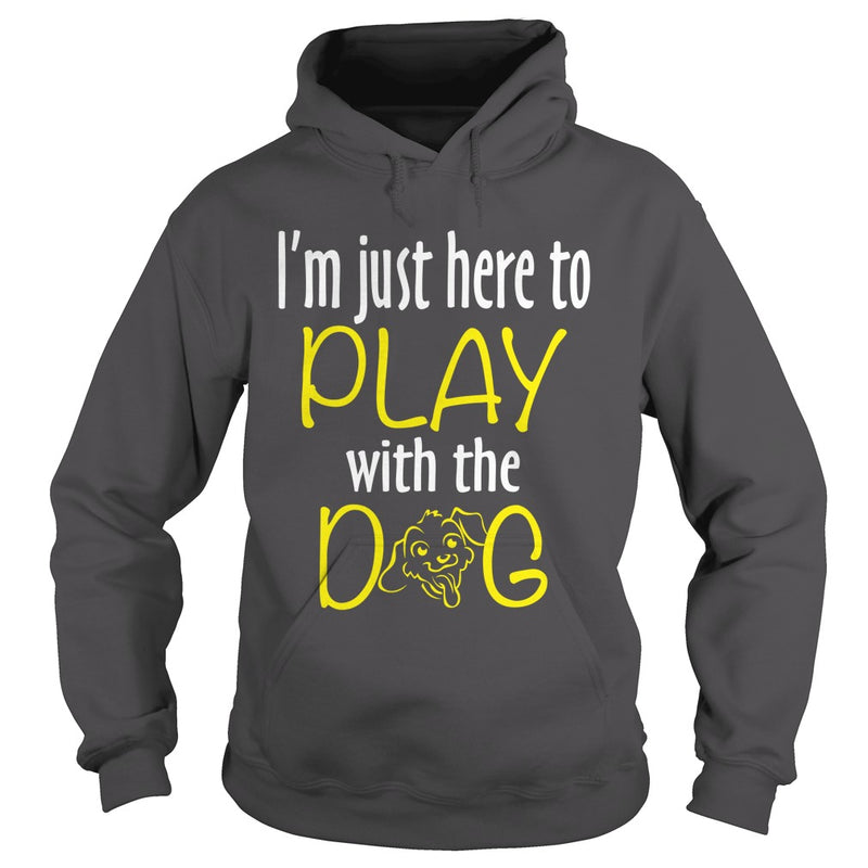 Here to play with dog