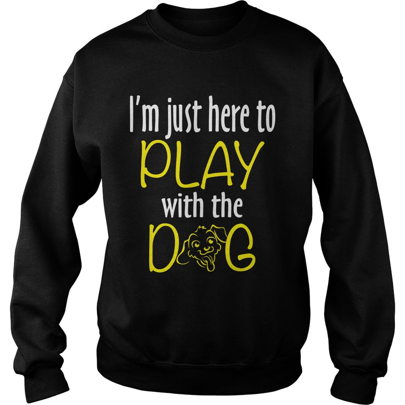 Here to play with dog