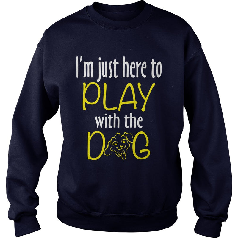 Here to play with dog
