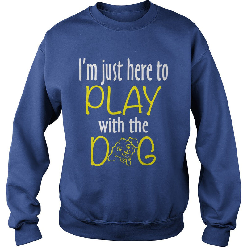 Here to play with dog