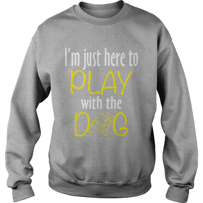 Here to play with dog