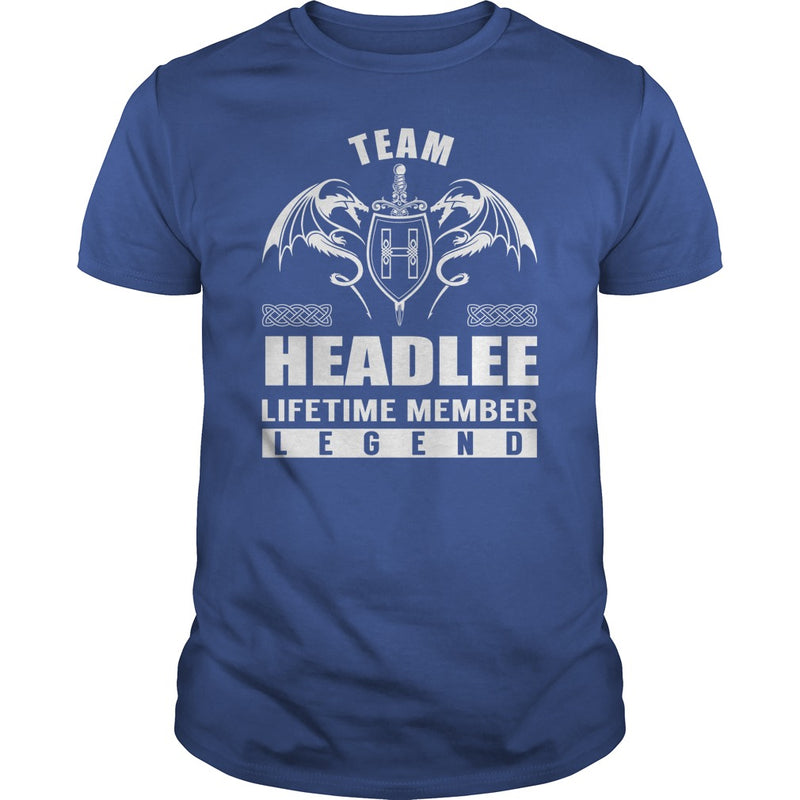 Team HEADLEE Lifetime Member Legend Name TShirts
