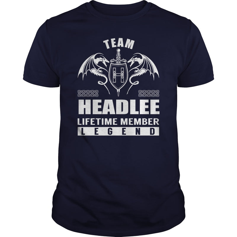 Team HEADLEE Lifetime Member Legend Name TShirts