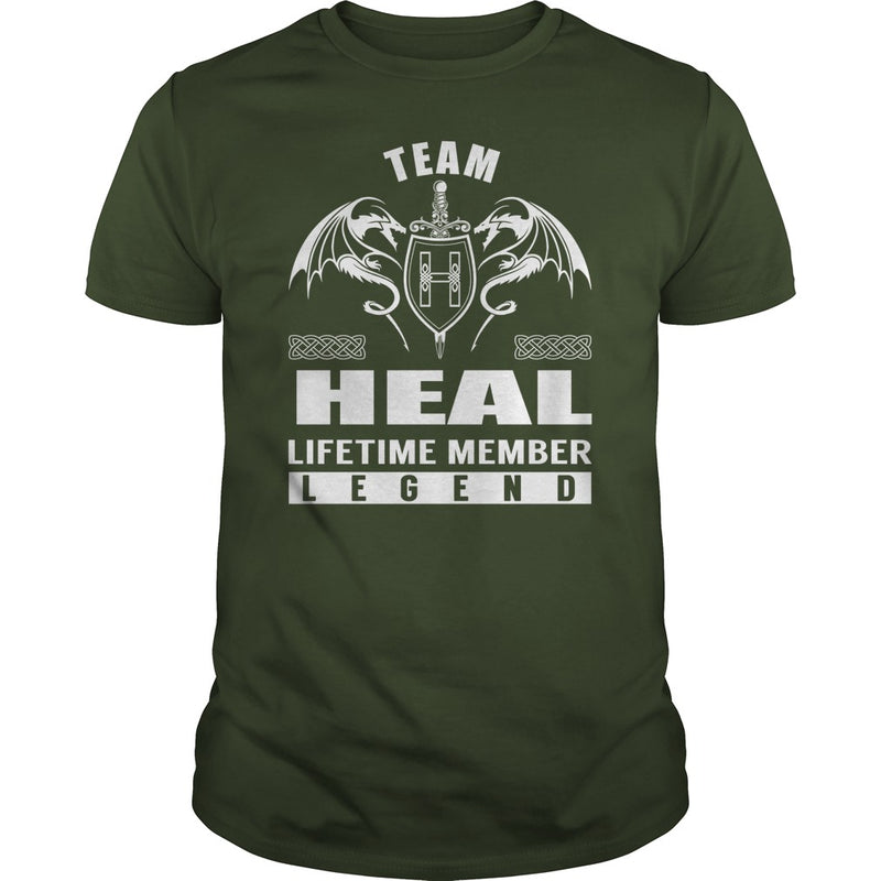 Team HEAL Lifetime Member Legend Name TShirts