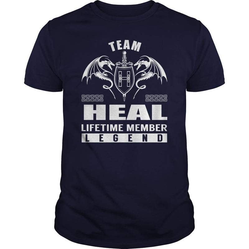 Team HEAL Lifetime Member Legend Name TShirts
