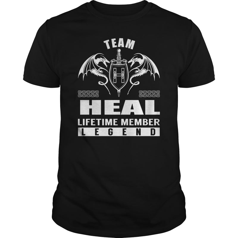 Team HEAL Lifetime Member Legend Name TShirts
