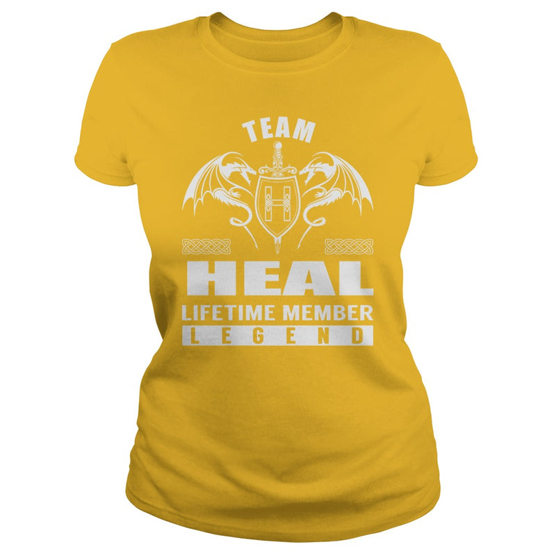 Team HEAL Lifetime Member Legend Name TShirts