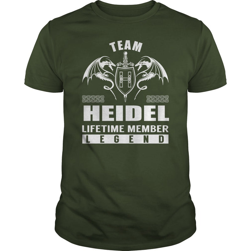 Team HEIDEL Lifetime Member Legend Name TShirts