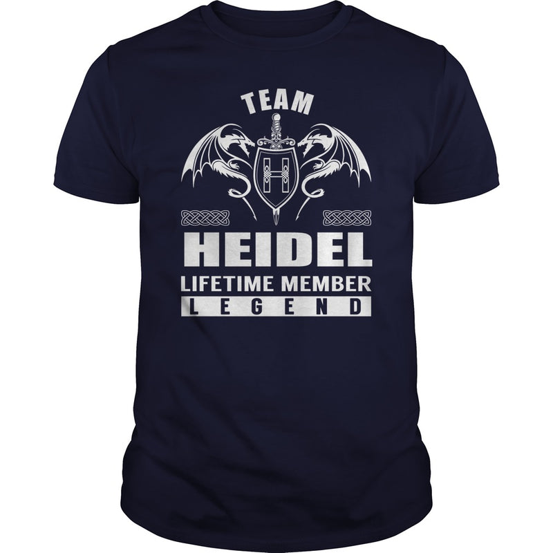 Team HEIDEL Lifetime Member Legend Name TShirts