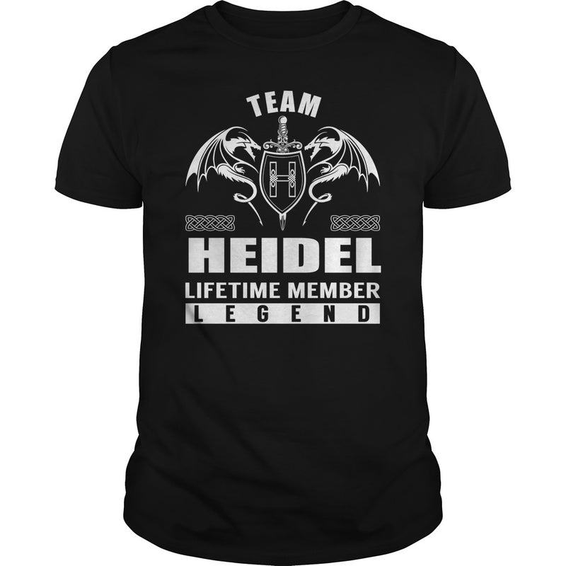 Team HEIDEL Lifetime Member Legend Name TShirts