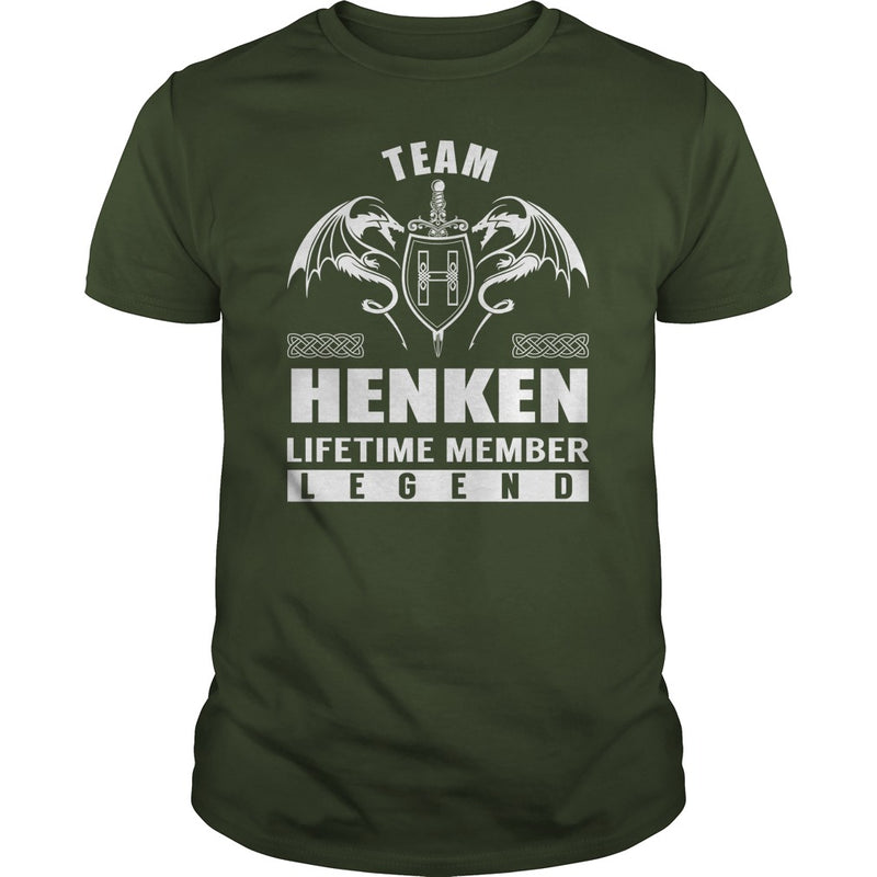 Team HENKEN Lifetime Member Legend Name TShirts