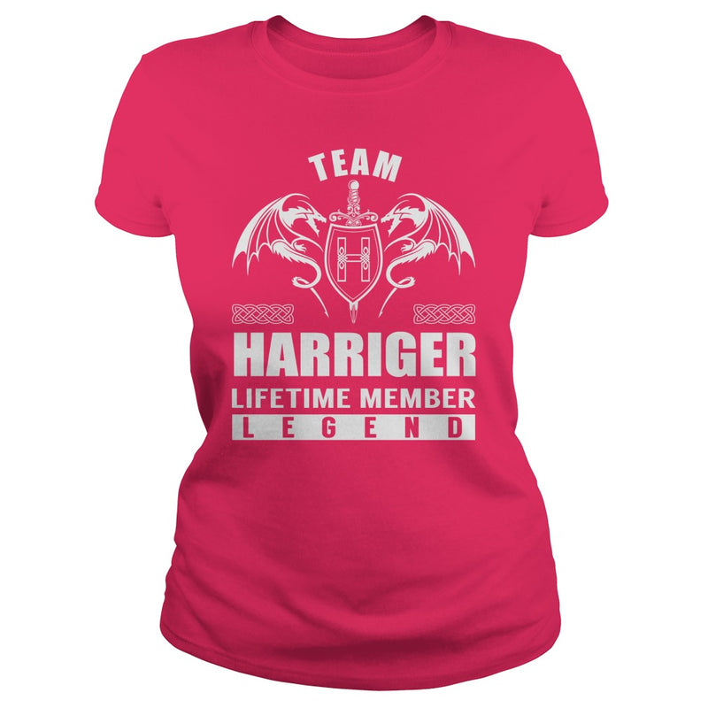 Team HARRIGER Lifetime Member Legend Name TShirts
