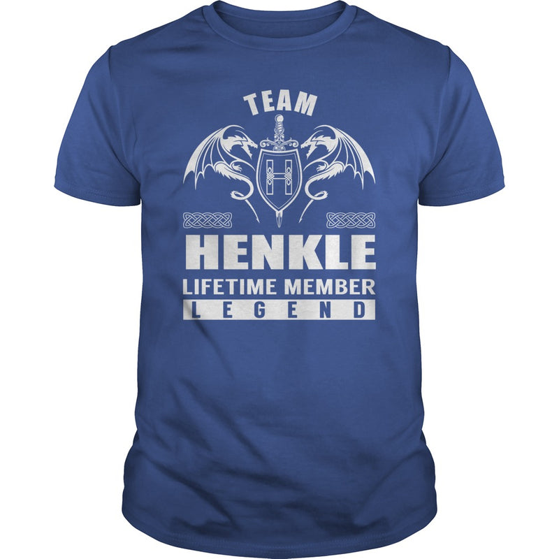 Team HENKLE Lifetime Member Legend Name TShirts