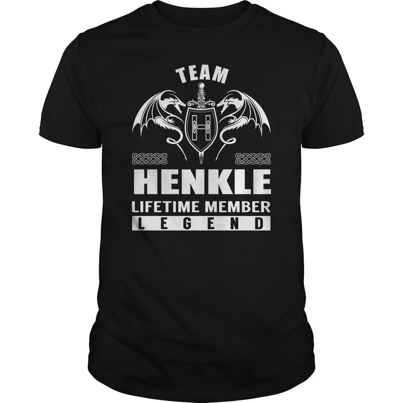 Team HENKLE Lifetime Member Legend Name TShirts