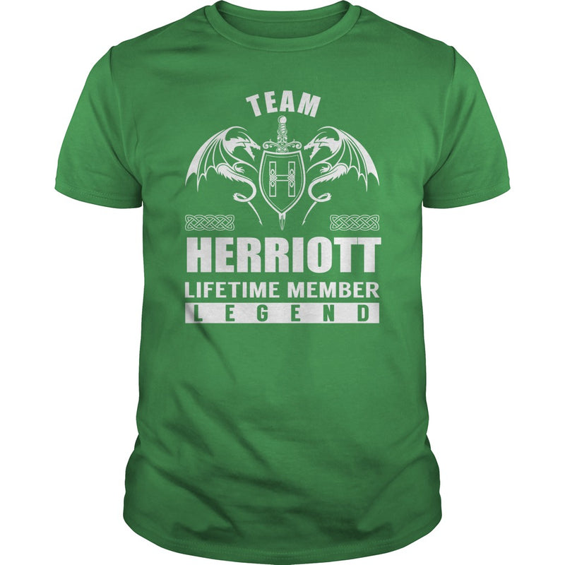 Team HERRIOTT Lifetime Member Legend Name TShirts
