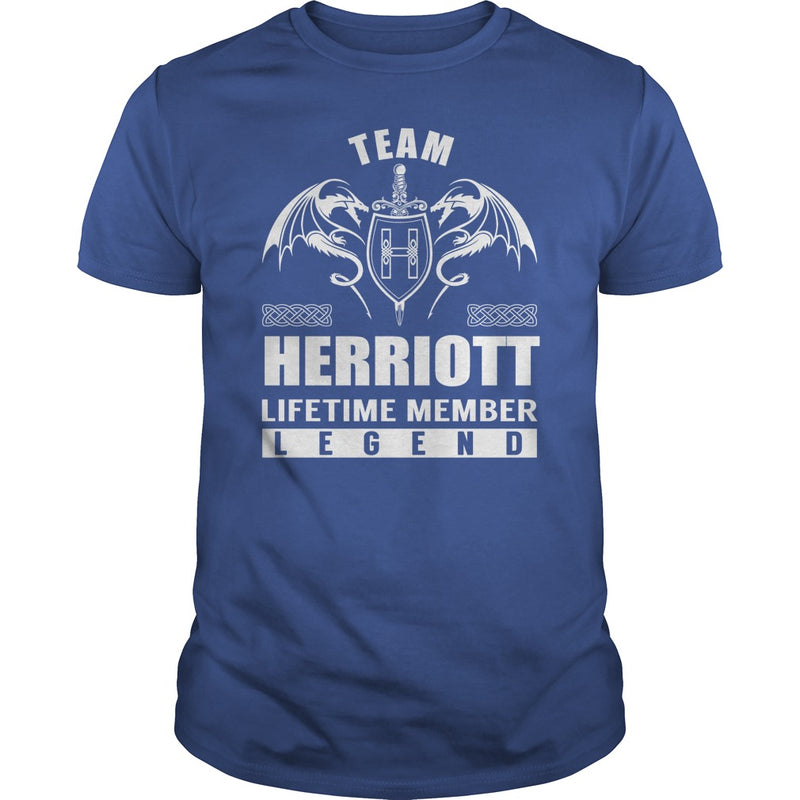 Team HERRIOTT Lifetime Member Legend Name TShirts