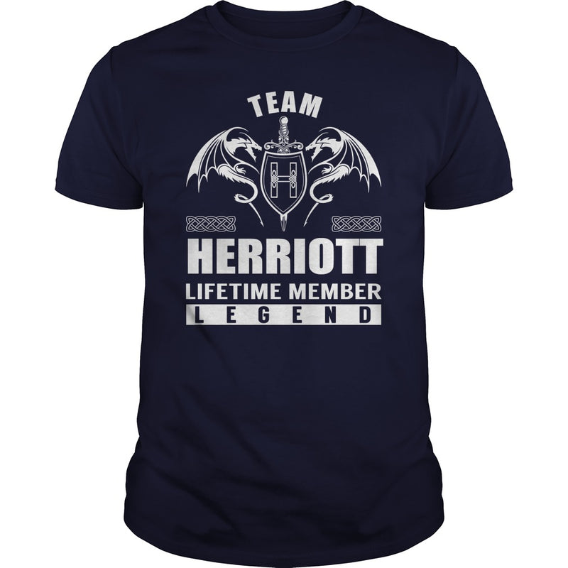 Team HERRIOTT Lifetime Member Legend Name TShirts