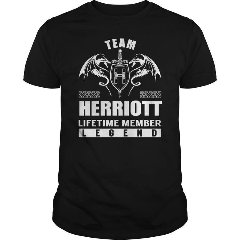 Team HERRIOTT Lifetime Member Legend Name TShirts