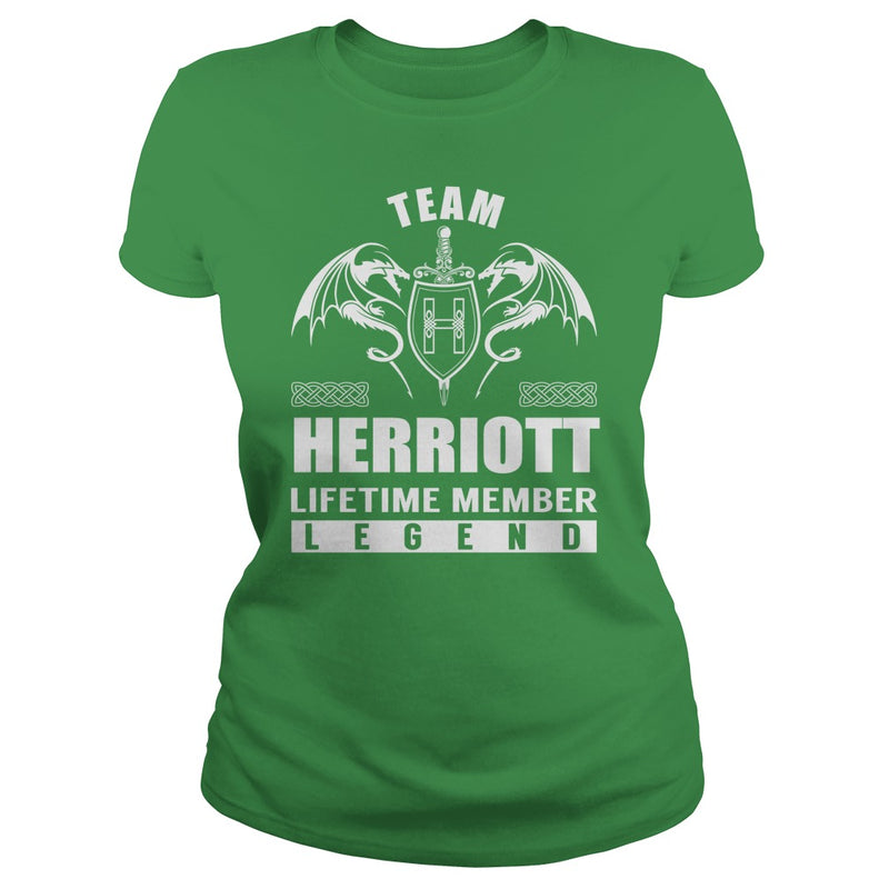 Team HERRIOTT Lifetime Member Legend Name TShirts