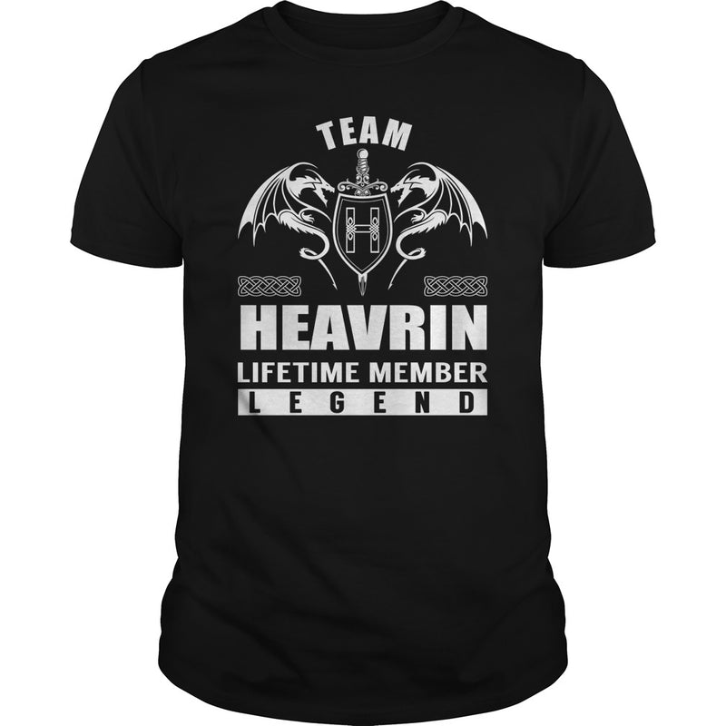 Team HEAVRIN Lifetime Member Legend Name TShirts
