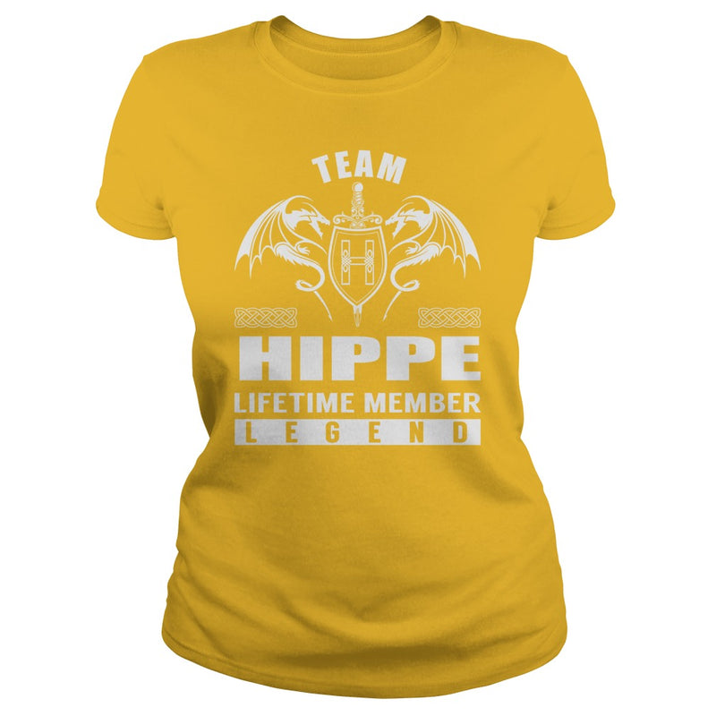 Team HIPPE Lifetime Member Legend Name TShirts