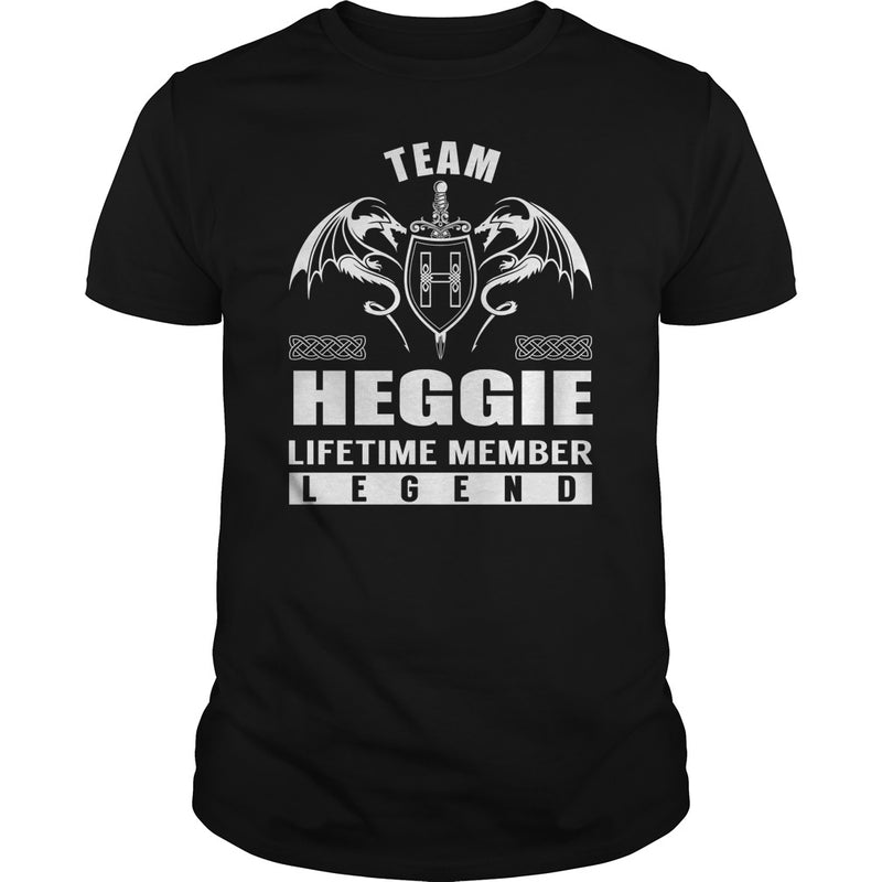 Team HEGGIE Lifetime Member Legend Name TShirts
