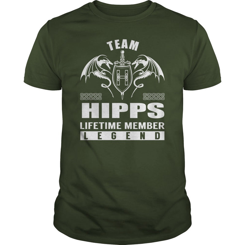 Team HIPPS Lifetime Member Legend Name TShirts