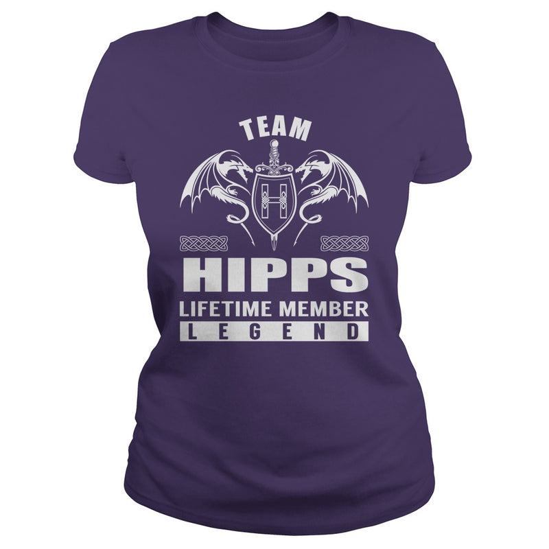 Team HIPPS Lifetime Member Legend Name TShirts
