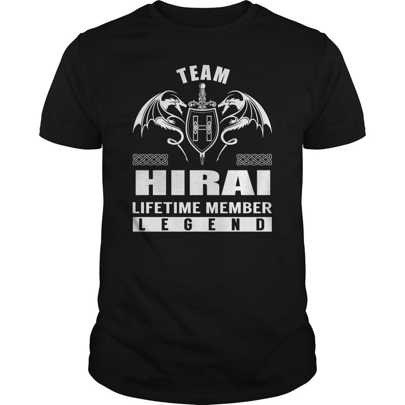 Team HIRAI Lifetime Member Legend Name TShirts