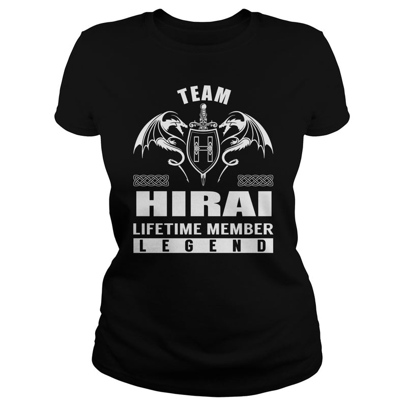 Team HIRAI Lifetime Member Legend Name TShirts