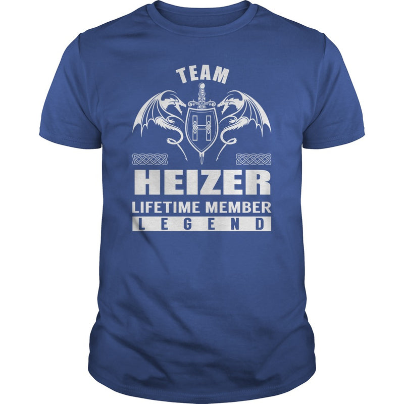 Team HEIZER Lifetime Member Legend Name TShirts