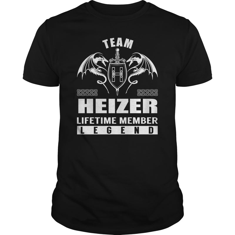 Team HEIZER Lifetime Member Legend Name TShirts