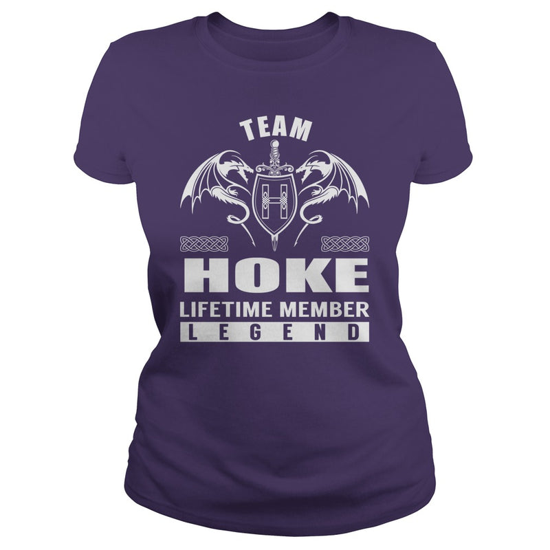 Team HOKE Lifetime Member Legend Name TShirts