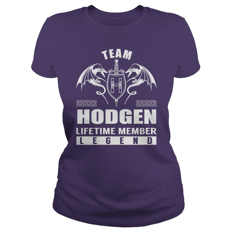 Team HODGEN Lifetime Member Legend Name TShirts