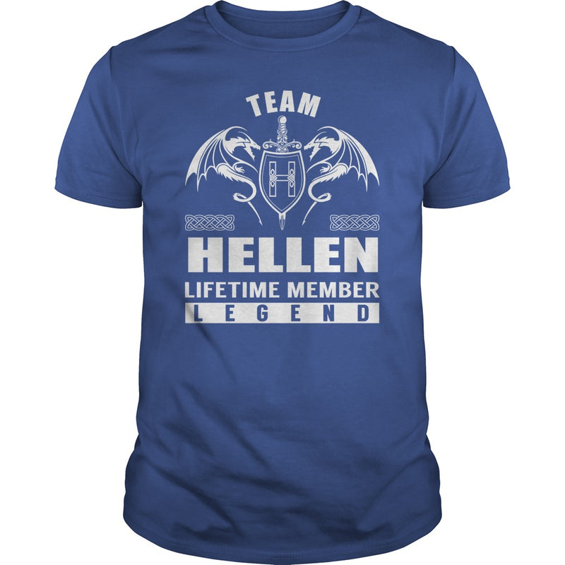Team HELLEN Lifetime Member Legend Name TShirts