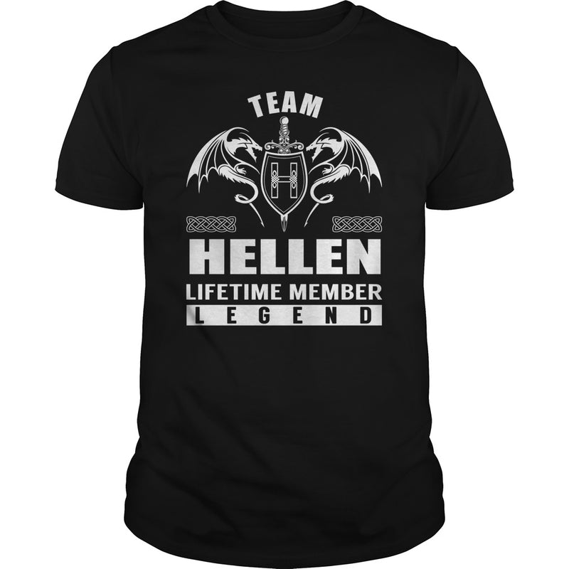 Team HELLEN Lifetime Member Legend Name TShirts