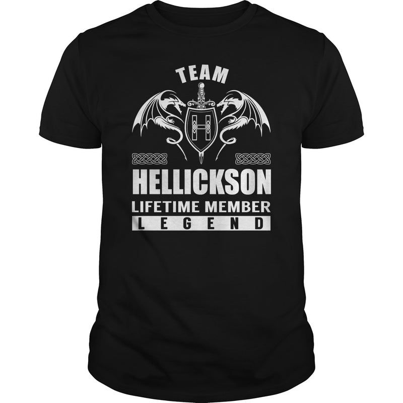 Team HELLICKSON Lifetime Member Legend Name TShirts