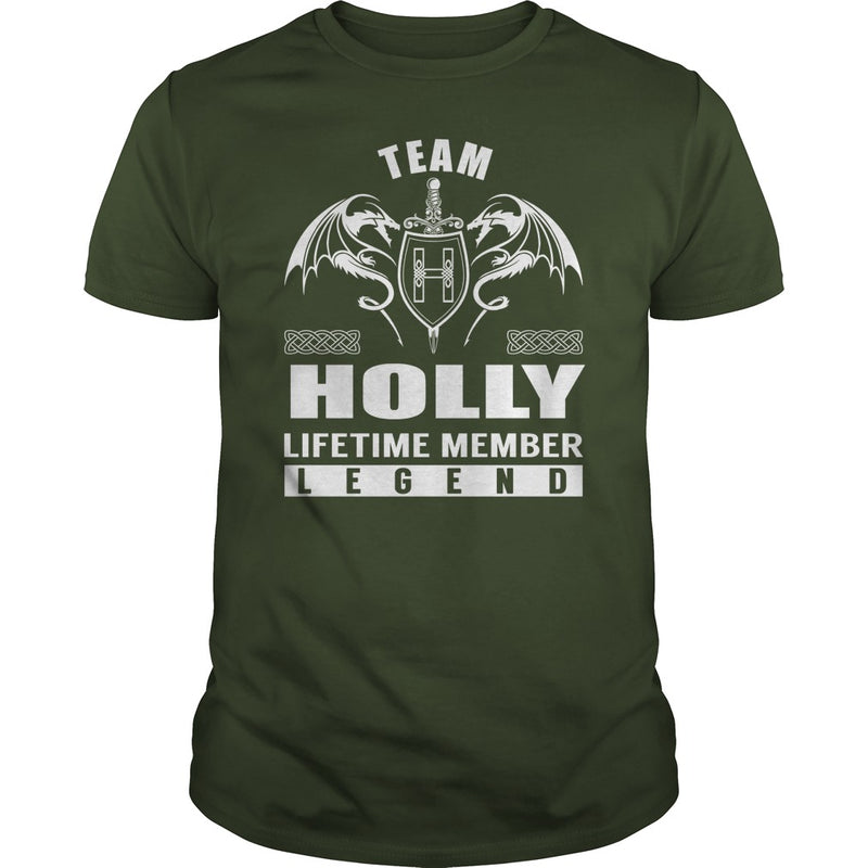 Team HOLLY Lifetime Member Legend Name TShirts