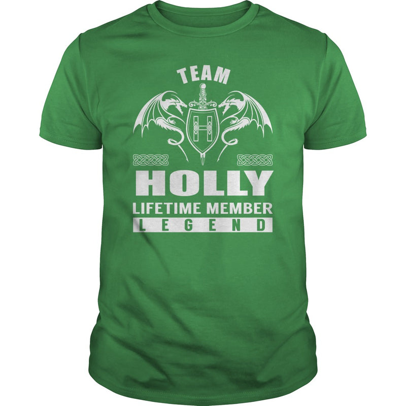 Team HOLLY Lifetime Member Legend Name TShirts