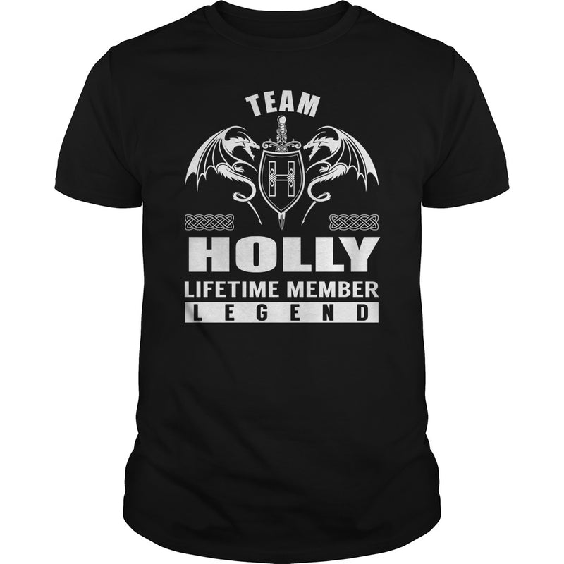 Team HOLLY Lifetime Member Legend Name TShirts