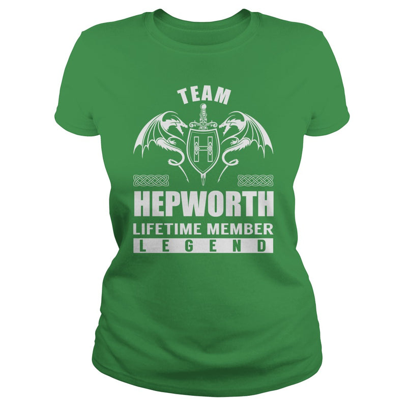 Team HEPWORTH Lifetime Member Legend Name TShirts