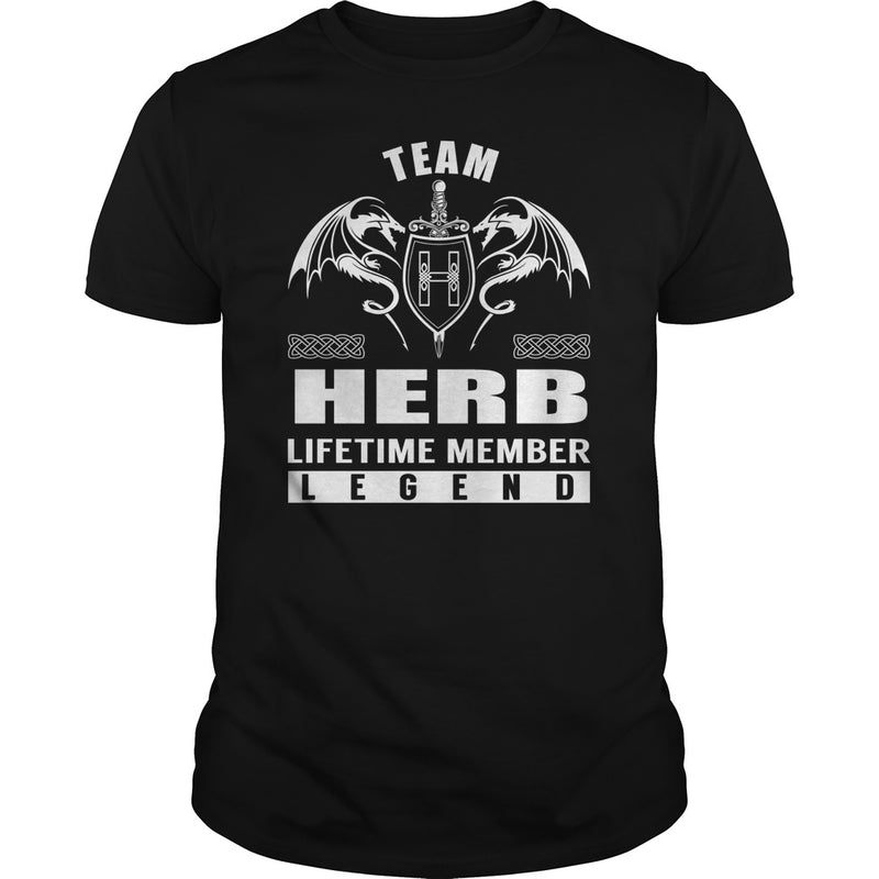 Team HERB Lifetime Member Legend Name TShirts